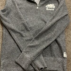 Roots Gray Quarter-Zip Sweater